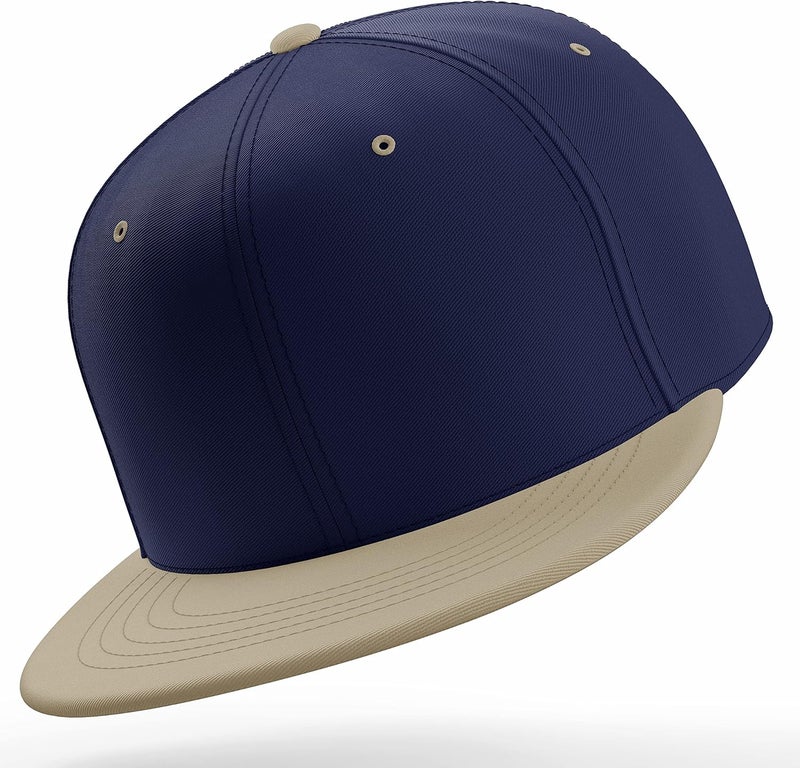 Daxton Store Classic Blank Snapback Flat Bill Visor Hat Cap One Size Adjustable Back - Image 4